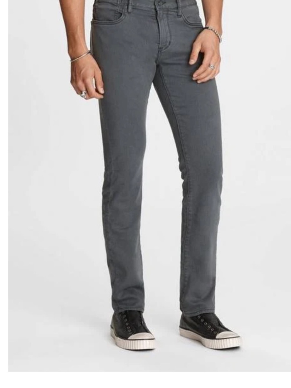 Men's Slim Straight Gray Jeans